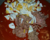 Foto del paso 5 de la receta: Macarrones con tomate, atún y huevos