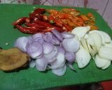 Foto langkah ke 2 dari resep Oseng ikan asin peda daun melinjo muda pete.