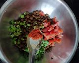 A picture of step 2 of Chana chaat.