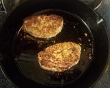 A picture of step 4 of Seared Pork Chops with Apple Butter BBQ Sauce.