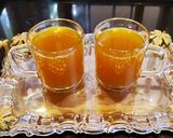 A picture of step 4 of Ginger Turmeric tea. (kadha).