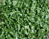A picture of step 1 of Palak Qeemah.