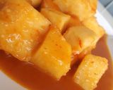 A picture of step 6 of Yam porridge (with pumpkin).