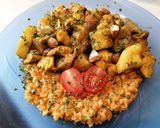 Padlizsános-cukkinis csirkeragu bulgurral recept fázis 7 fotója