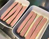 Une image de l'étape 6 de Saucisses fumées gratinées pecorino, persil et tête de moine.