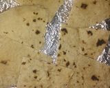 A picture of step 2 of Roti pakoda.