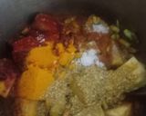 A picture of step 2 of Broad bean seeds and Brinjal sabji.