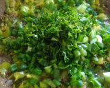 A picture of step 4 of Hariyali Green Brinjal Bhartha.
