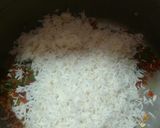 A picture of step 3 of Veggi fried rice.