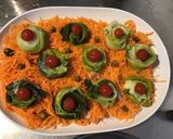 Une image de l'étape 6 de Salade de poireaux carottes râpées et tomates cerises marinées.