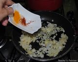 A picture of step 2 of Persian mung beans rice.