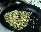 A picture of step 6 of CHERUPAYAR THORAN(sprouts delight).