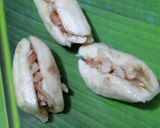 A picture of step 1 of Stuffed Peanut Banana toffee.