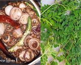 A picture of step 4 of Moringa leaves in Yogurt gravy.