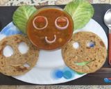 A picture of step 11 of Chole with smily puri.