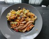 A picture of step 7 of Spicy chicken salad with couscous.
