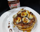 A picture of step 4 of Banana nutella pancakes🥞.