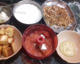A picture of step 1 of Paneer dopyaza.