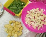 Foto langkah ke 1 dari resep Tumis kentang brokoli kacang.
