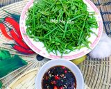 Hình bước làm 3 của món Đọt choại (rau chạy) luộc chấm nước tương