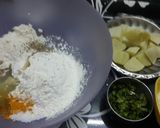 A picture of step 1 of Potato Masala Puri.