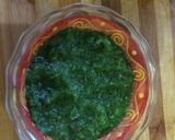 A picture of step 3 of Chicken biryani with mint chutney.