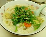 Hình bước làm 4 của món Hoành thánh soup