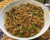 Une image de l'étape 14 de Antichis rouges aux petits pois, champignons et chorizo.