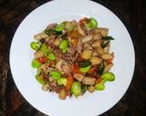 Foto langkah ke 3 dari resep Oseng cumi asin pete.