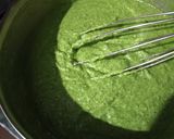 A picture of step 2 of Palak Suji Cake.