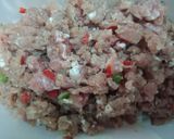 Hình bước làm 1 của món Đậu hủ dồn thịt sốt cà