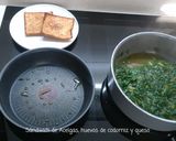 Foto del paso 1 de la receta: Sándwich de Acelgas, Huevos codorniz y Queso