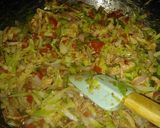 A picture of step 2 of Chicken vegetable pasta.