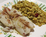 Foto del paso 5 de la receta: Gallineta a la plancha con "arroz" de coliflor🐟