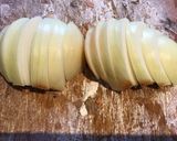 A picture of step 1 of California Farm Carmelized Onion Pie.