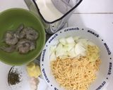 Foto langkah ke 1 dari resep Creamy Garlic Prawn Spaghetti.