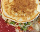 A picture of step 10 of Oats uttapam sandwich.