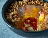 A picture of step 14 of Neufchâtel Cream, Caramelized Apples, Cider Jelly, and Buckwheat Crumble (Inspired by Ambroise).
