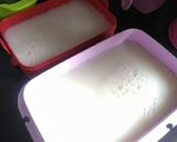 Foto langkah ke 3 dari resep Puding putih motif kotak2 coklat.