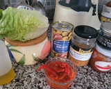 Foto del paso 1 de la receta: Ensalada de cogollos, pimientos confitados sucedáneo de caviar y mermelada de tomate