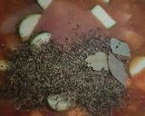 A picture of step 10 of My Spiced Chicken Stew, so nice to come in out the cold to 😀.