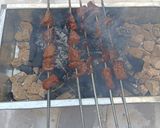 A picture of step 7 of Seekh boti.