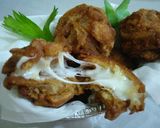 Foto langkah ke 8 dari resep Roti tawar goreng Isi keju sosis.