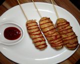 A picture of step 7 of Sausage in Yam Rolls.