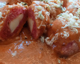 Foto del paso 13 de la receta: Ñoquis de remolacha rellenos + salsa de morrón al curry