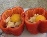 Foto del paso 2 de la receta: Morrones rellenos con jamón y mozzarella