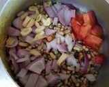 A picture of step 1 of Moth Daal Chaat.