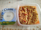 Arroz con carne picada de pollo