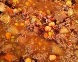 A picture of step 8 of Sausage, Beef, and Beans.
