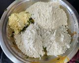 A picture of step 1 of Radish Leaves Steamed Dumplings - Mooli Ke Patto ke Muthiya - My Mother's Recipe On Women's Day.